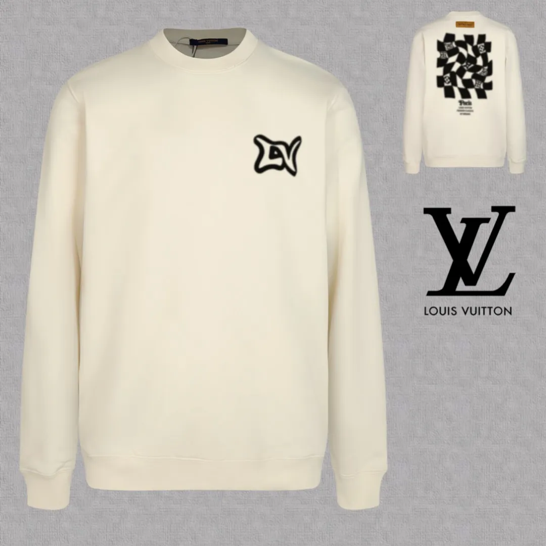 🅿️250 hot style on the shelves🔥❗ 💫〖Louis Vuitton LV〗 Fashionable round neck sweatshirt, casually matched with various styles, it is perfectly handsome😎The whole dress is made of double waistcoats, which makes the whole dress more three-dimensional. Not ordinary factories can do such fine work. The 2025 spring style counters are on sale, exquisite round neck terry sweatshirt, high-end double-strand pure cotton Customized drawstring ribs are dyed in the same vat and are complete with three standards. The chest craftsmanship adopts a simple and elegant pattern on the chest, which is easy to control for any age group! Fit and comfortable! Customized thickened 440g terry sweatshirt fabric, soft and comfortable to the touch, with a three-dimensional shape! 🙌🏻 It’s also very breathable, so it’s a versatile style that can be worn with any outfit! ✔Color: Black White Apricot Size: S M L XL 2XL